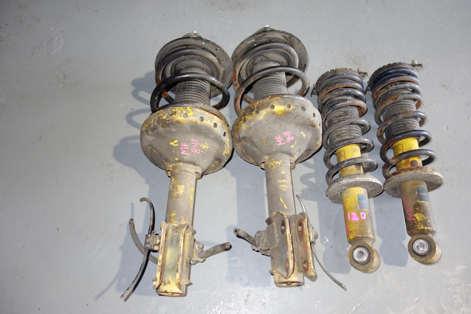 JDM Subaru Legacy Bilstein Yellow Shocks Struts Springs 2005-2009 MF-841