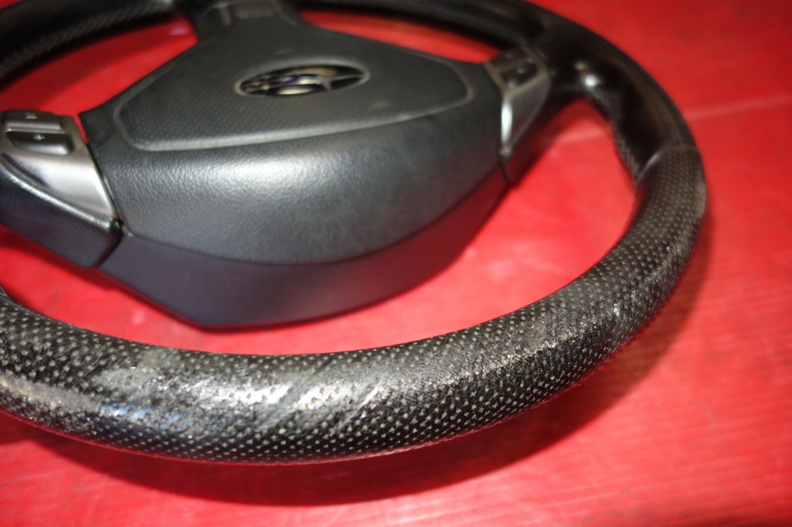 JDM Subaru Forester OEM Momo Leather Steering Wheel & Hub SG5 2003-2008 #6204