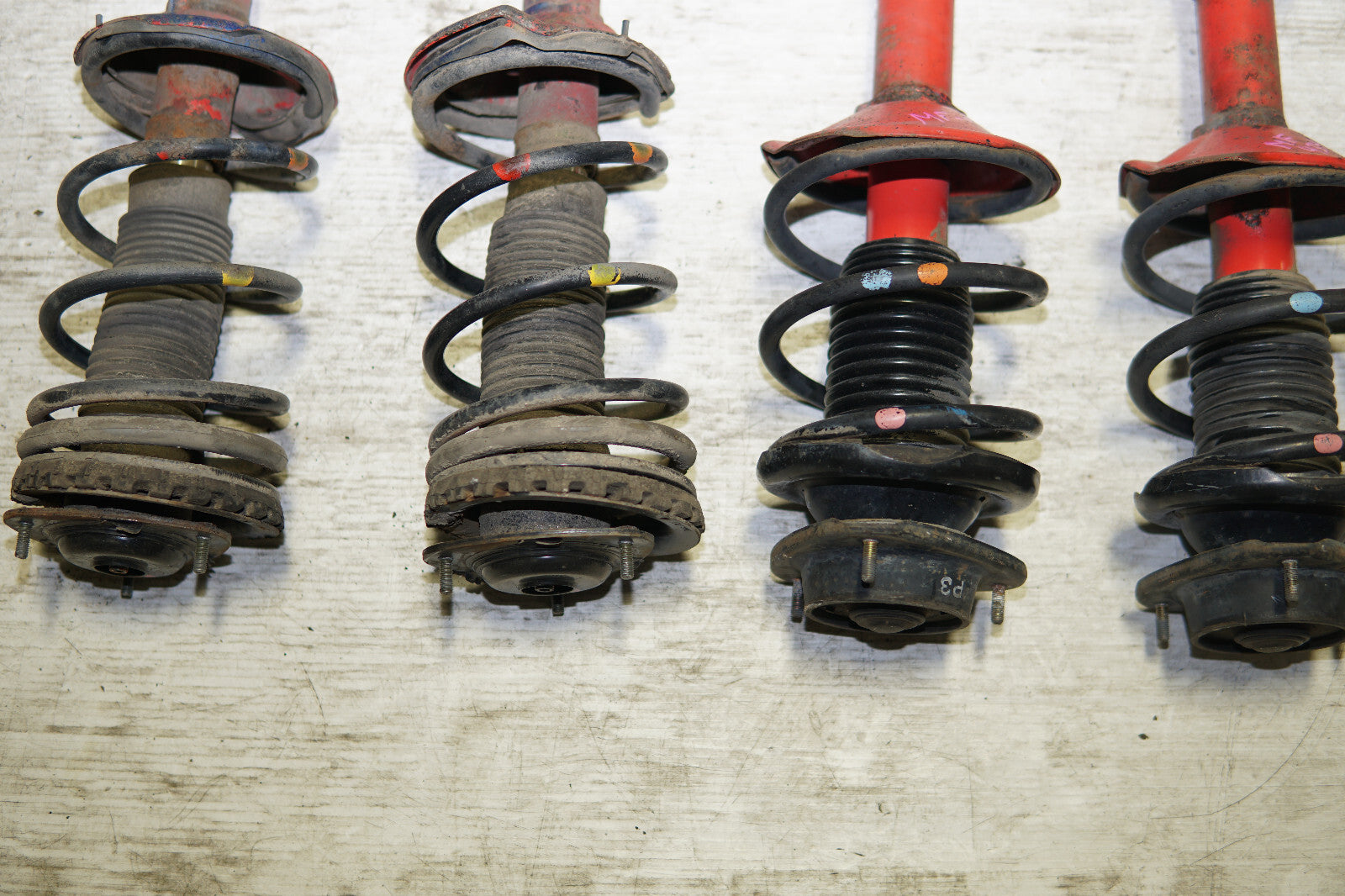 JDM Subaru Impreza WRX STi 5x100 Shocks Coil Springs Struts 2002-2007 V8 V7 V9