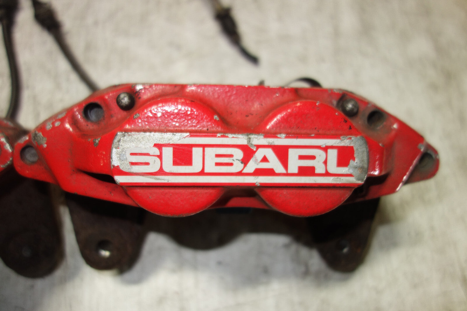 JDM Subaru Impreza WRX STi Legacy Forester Front 4 Pot Piston Brake Calipers RED