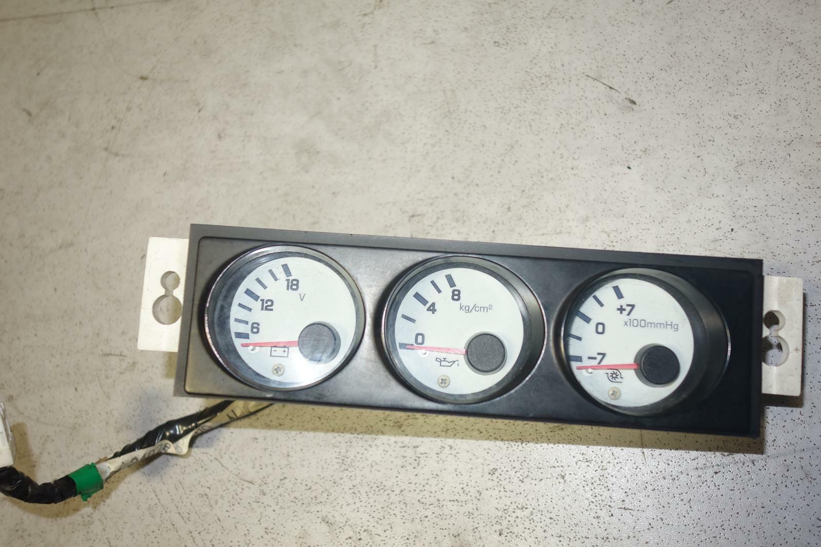JDM NISSAN 240SX S14 SILVIA K'S KOUKI OEM TRIPLE WHITE DIN GAUGE 1995-1998