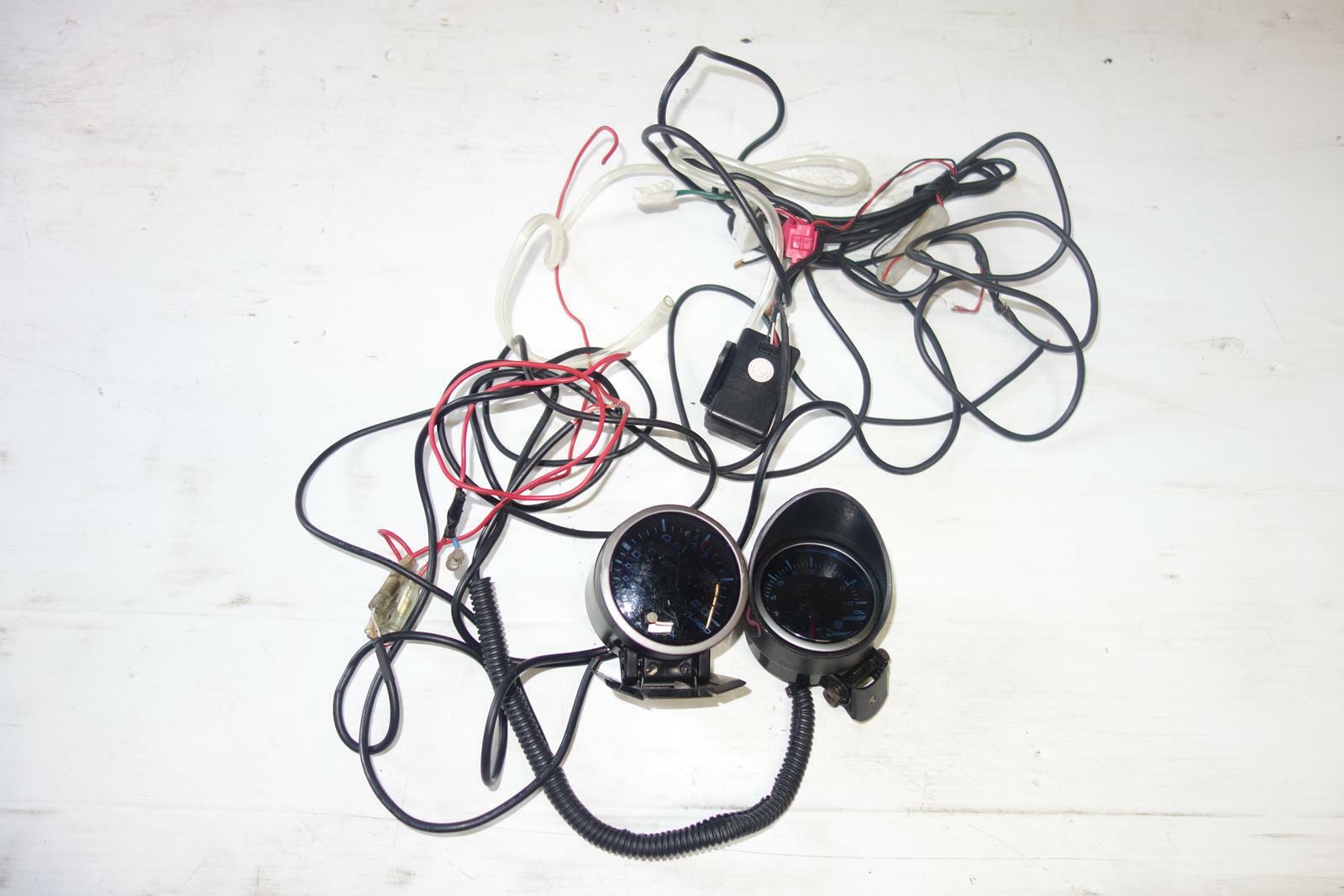 JDM Turbo Boost Gauge & Oil Press With Wiring & Sensor Universal WRX STi RX7 GTR