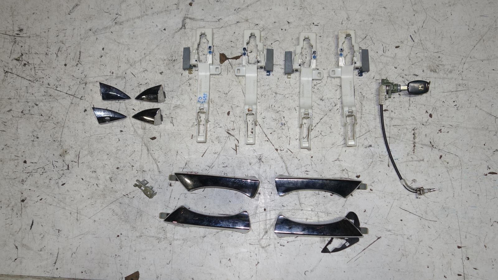 JDM 2009-2014 ACURA TSX CU2 OEM CHROME OUTER DOOR HANDLE KEY COMPLETE SET