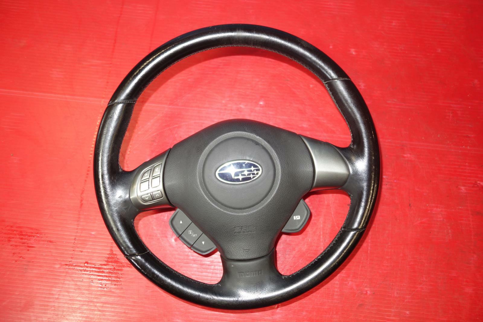 JDM Subaru Impreza Forester Legacy OEM Momo Steering Wheel & Hub BP5 #6176
