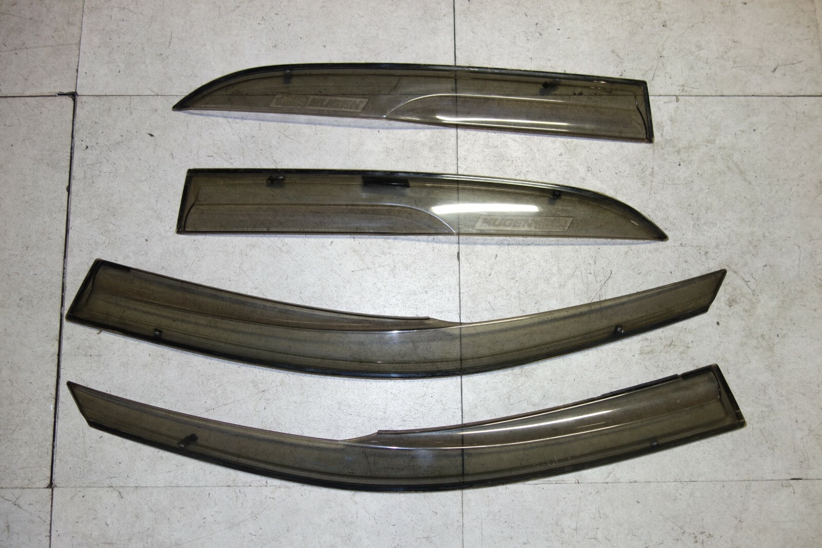 JDM 2003-2007 HONDA INSPIRE ACCORD UC1 MUGEN WINDOW VISORS OEM RAIN GUARDS RARE