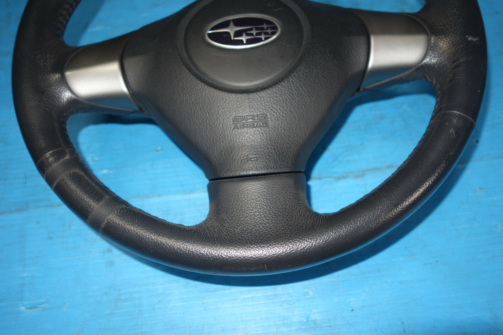 JDM Subaru Impreza Forester Legacy 3 Spoke Leather Steering Wheel & Hub #5776