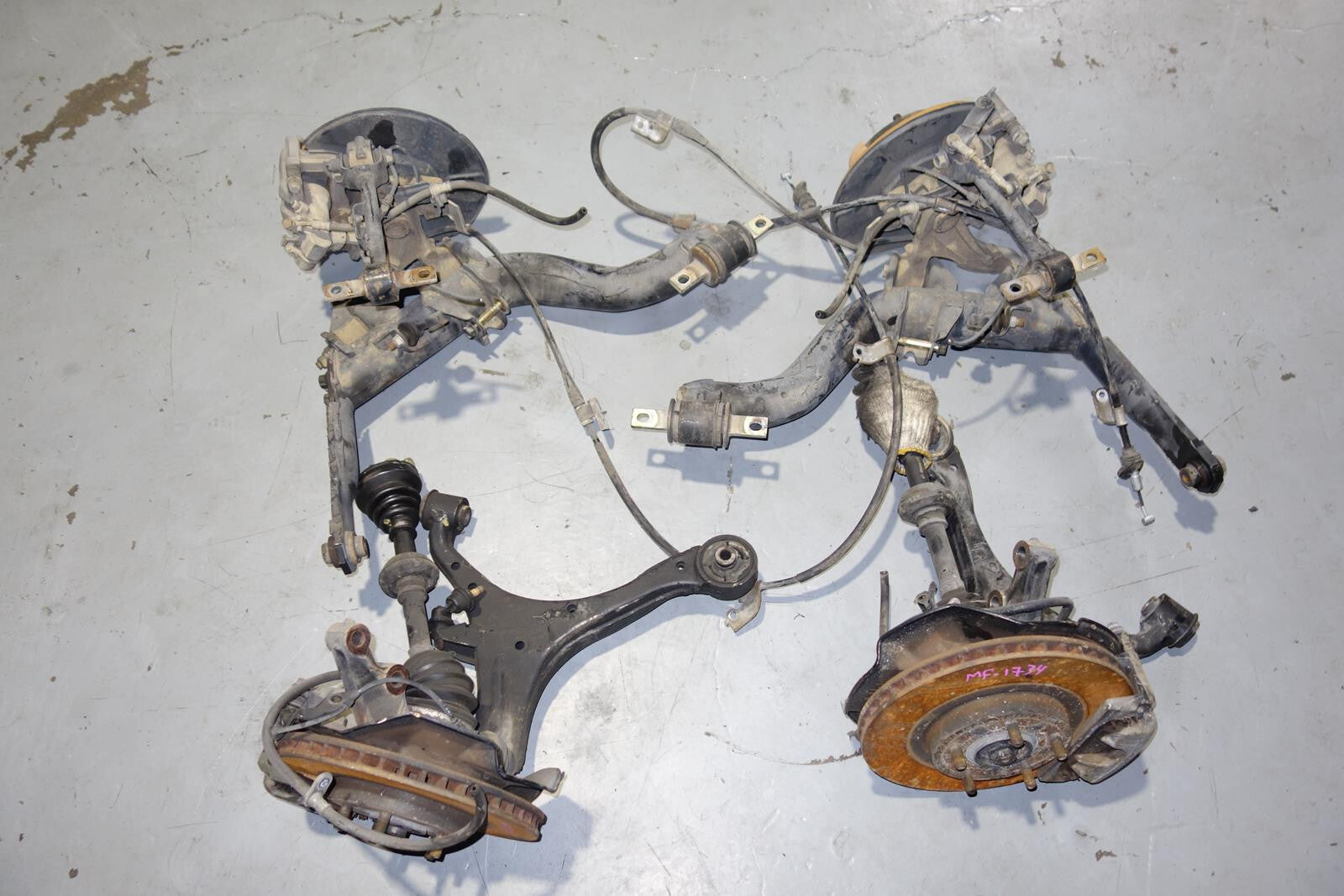JDM Acura RSX DC5 5 Lug Brake Calipers Spindles Hub Trailing Arm 2002-2006 Civic