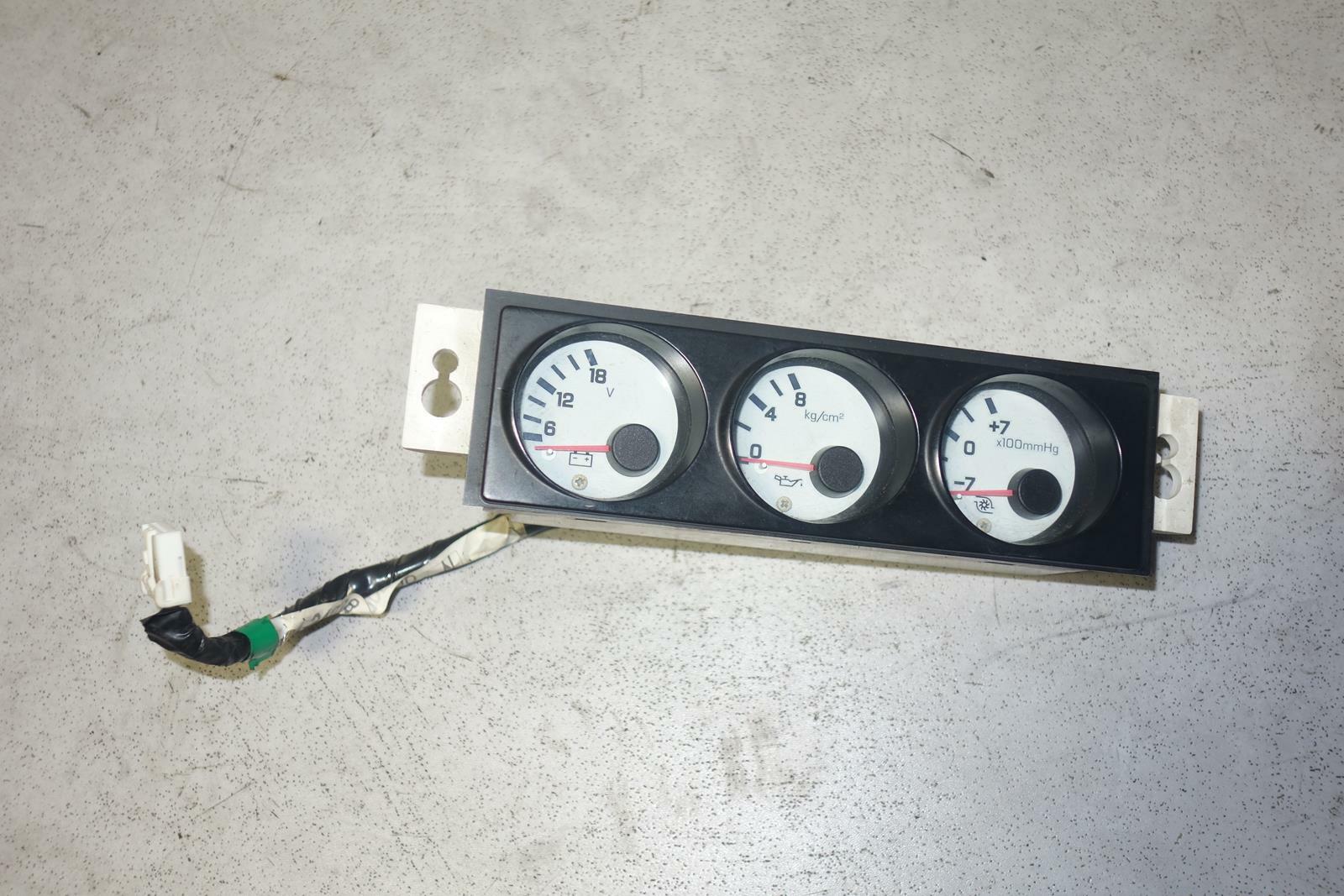 JDM NISSAN 240SX S14 SILVIA K'S KOUKI OEM TRIPLE WHITE DIN GAUGE 1995-1998