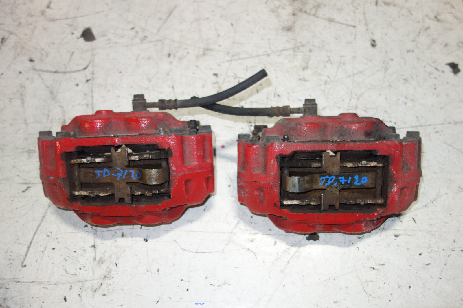 JDM Subaru Impreza WRX STi Legacy Forester Front 4 Pot Piston Brake Calipers RED