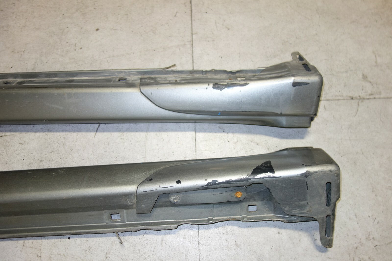 JDM Subaru Legacy Side Skirt Panels With Aero Spat Strakes Set Grey 2005-2009