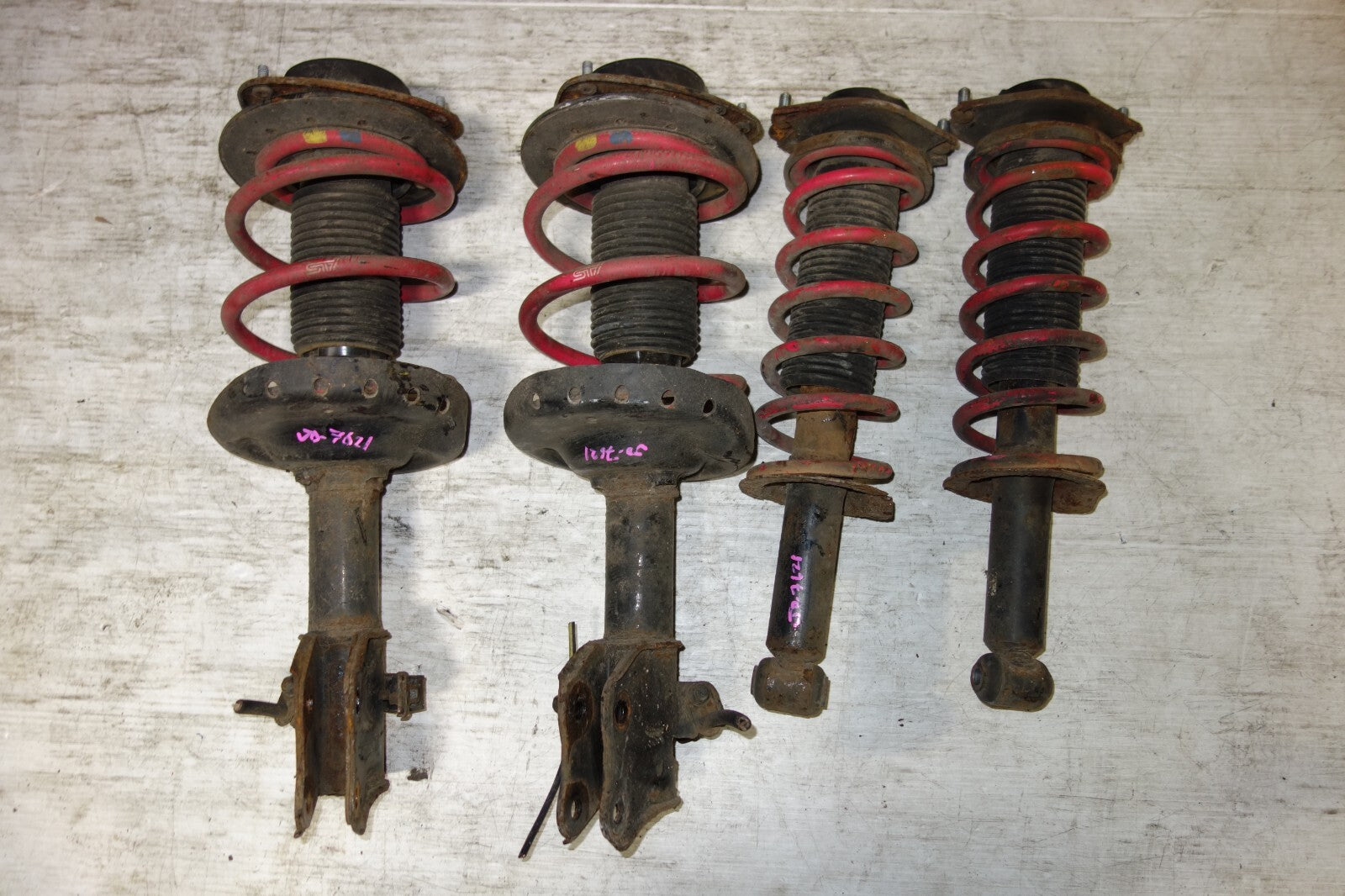 JDM 2005-2009 SUBARU LEGACY STI  SHOCKS FRONT & REAR COIL STRUTS