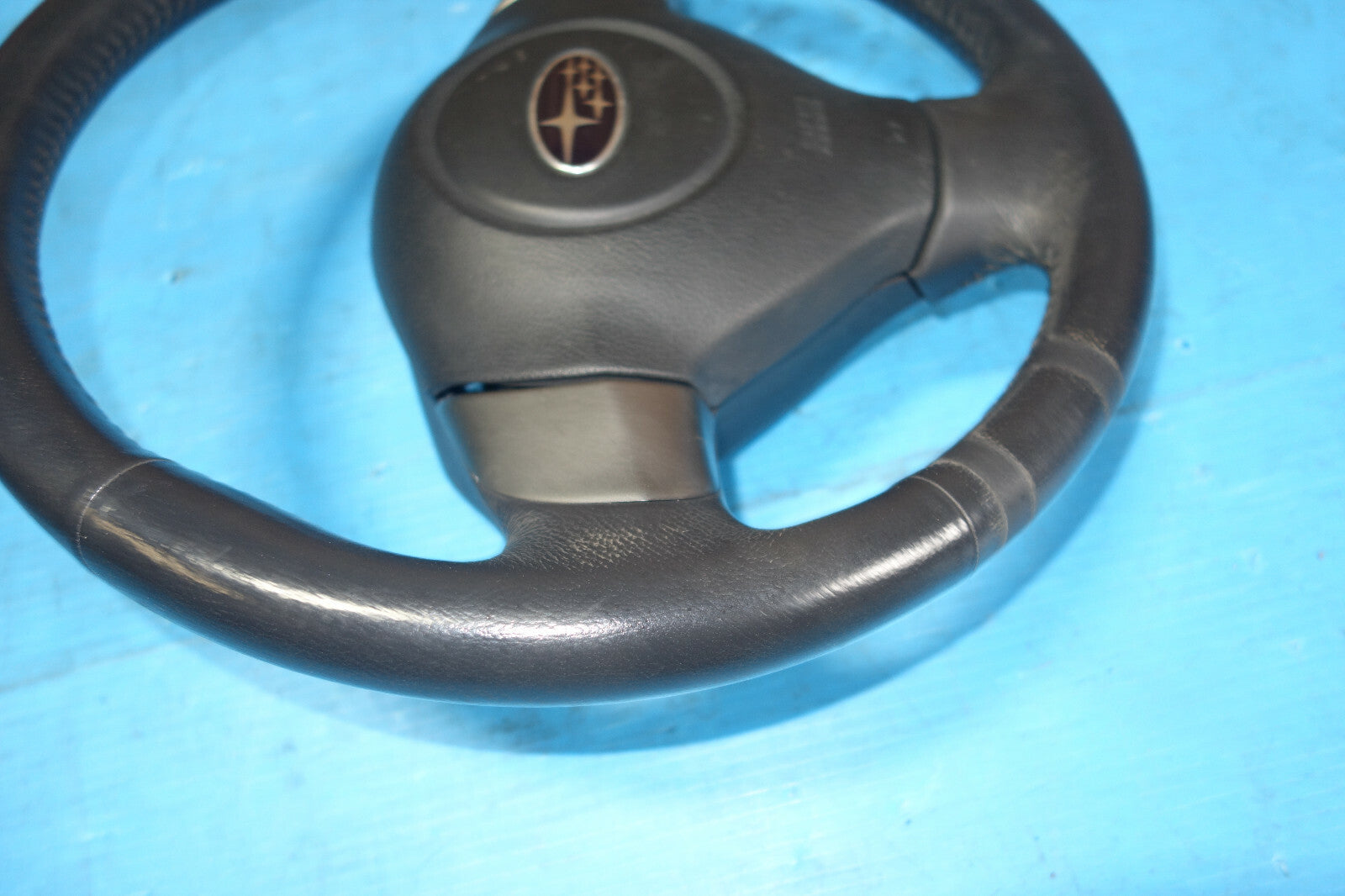 JDM Subaru Impreza Forester Legacy 3 Spoke Leather Steering Wheel & Hub #5776