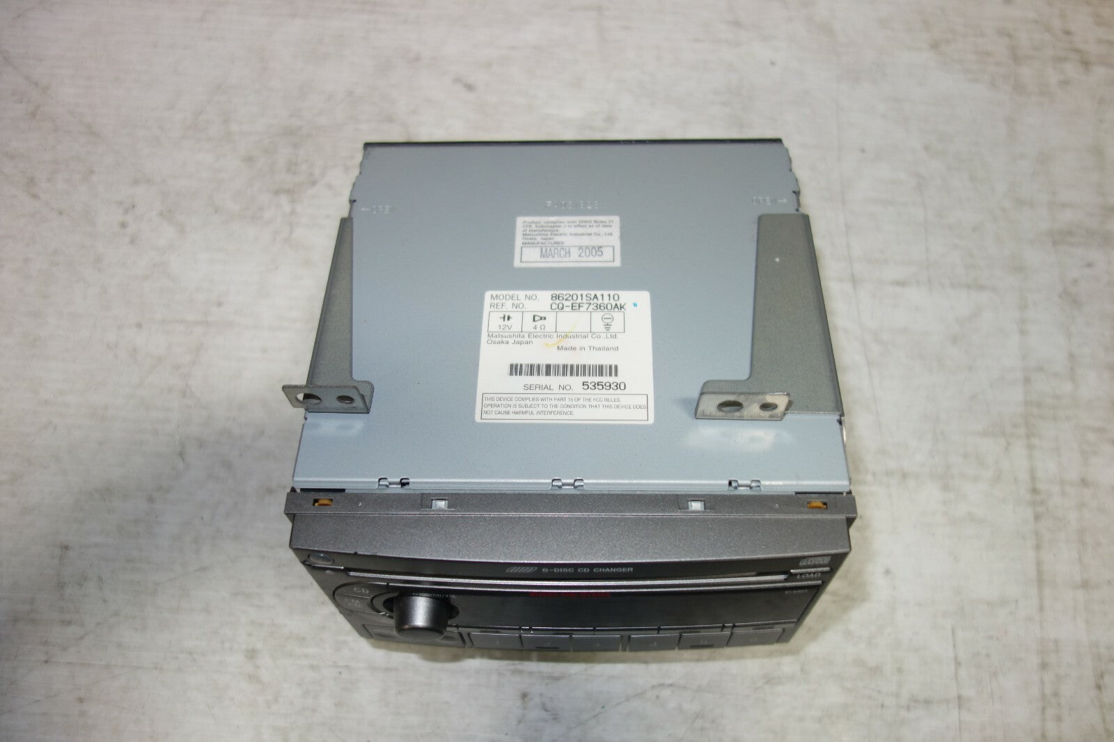 Subaru Forester OEM 6 DISC CD Player Changer Radio SG5 2006-2008