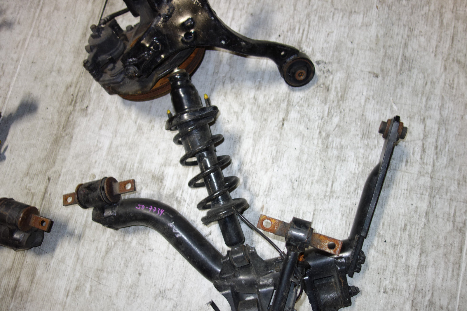 JDM Honda Civic 5 Lug Brake Calipers Spindles Hub Trailing Arm 2001-2005 EU3