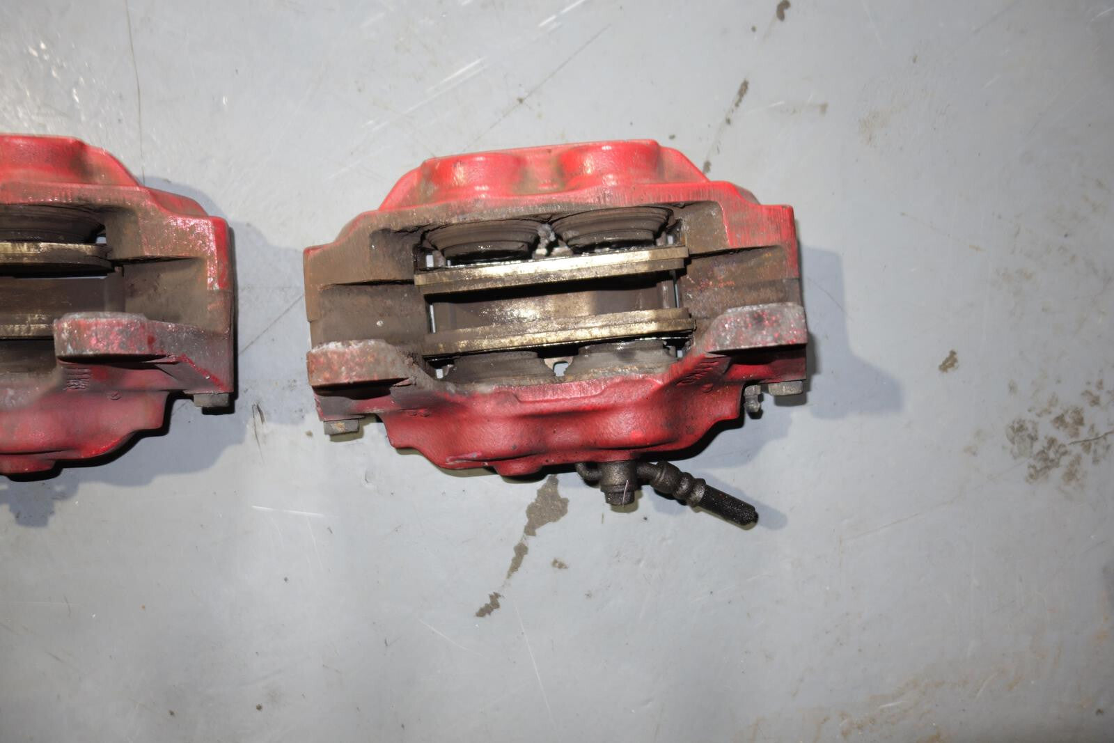 JDM Subaru Impreza WRX STi Legacy Forester Front 4 Pot Piston Brake Calipers RED