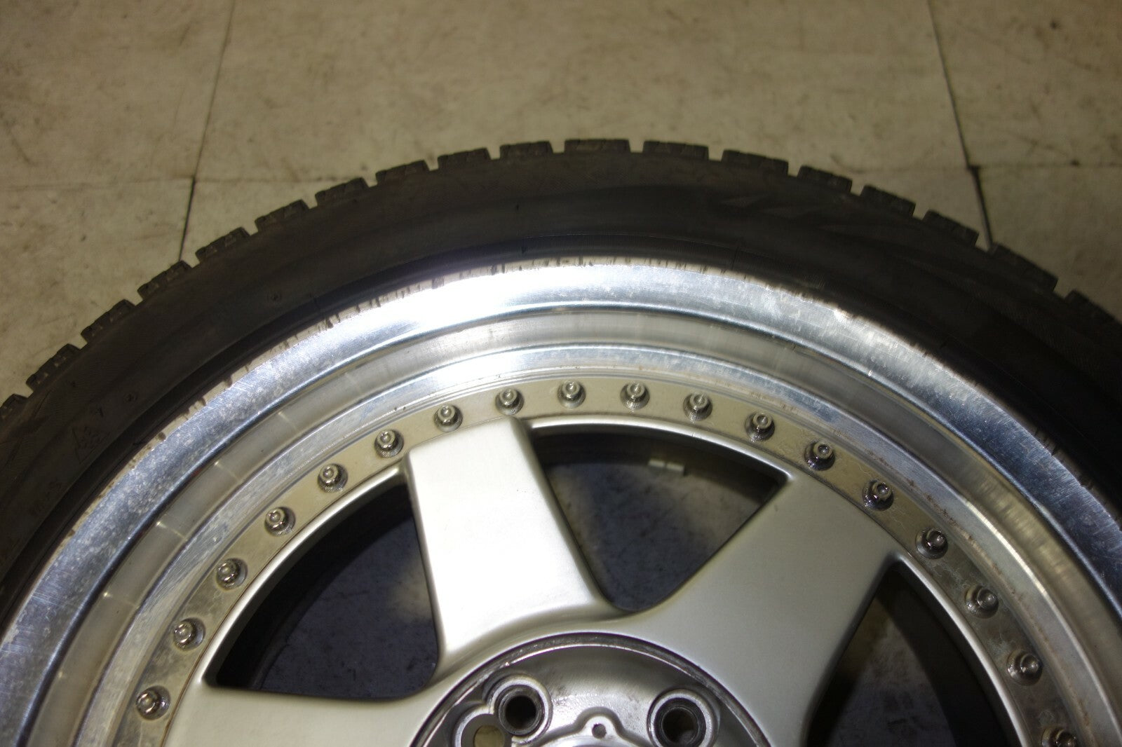 JDM Linea Sport Rim Single Tire 5x114.3 17x8 + 45 Offset Used Japan Mags