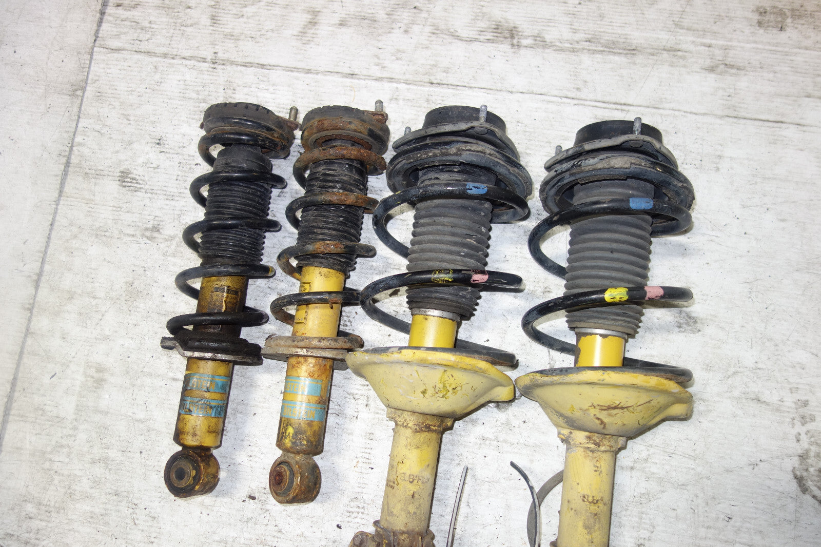 JDM Subaru Legacy Bilstein Front Shocks Coil Springs Strut Suspension 1998-2004