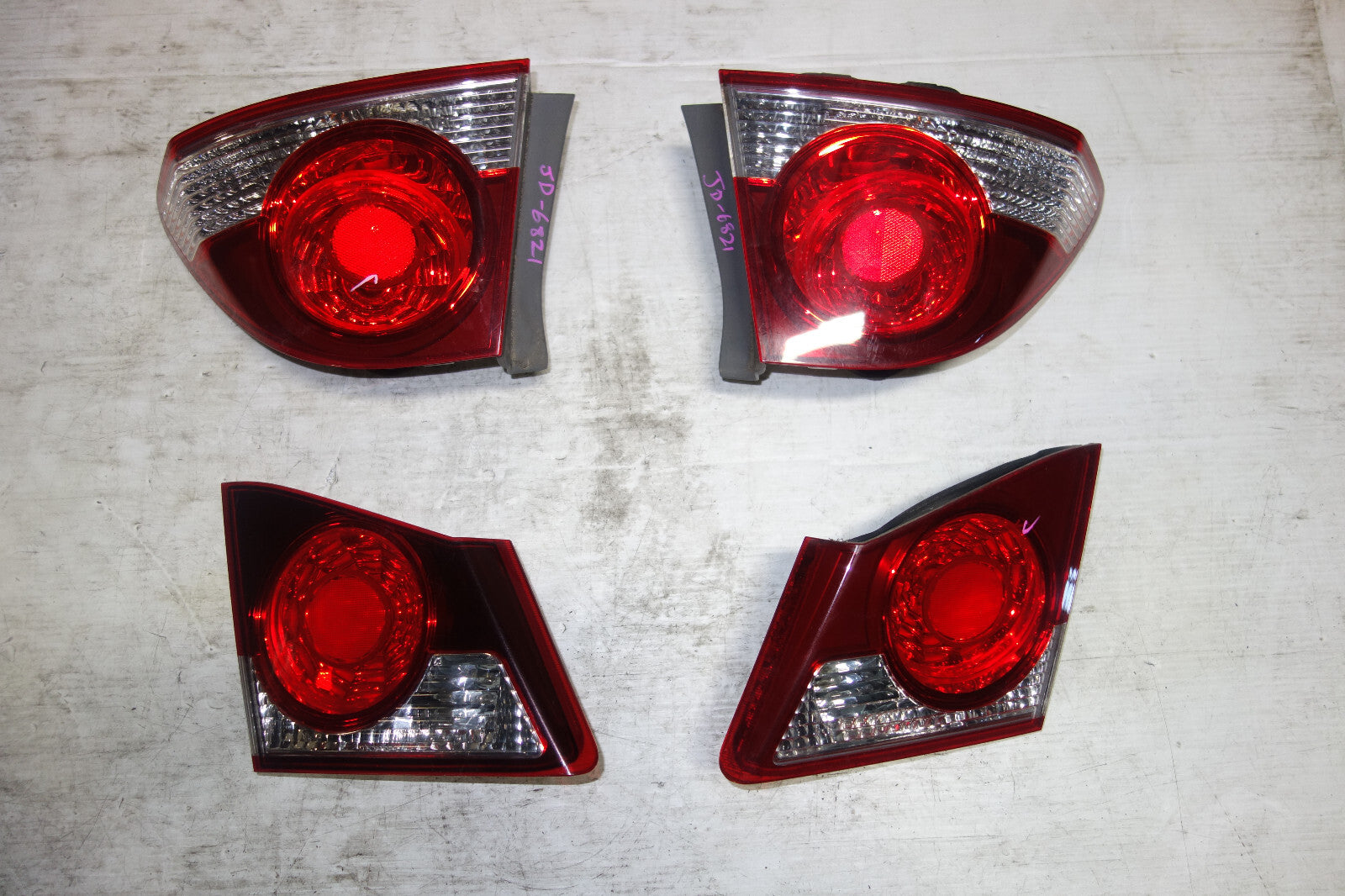 JDM Honda Civic Type R FD1 FD2 Acura CSX Rear Taillights Tail Lamps 2006-2011