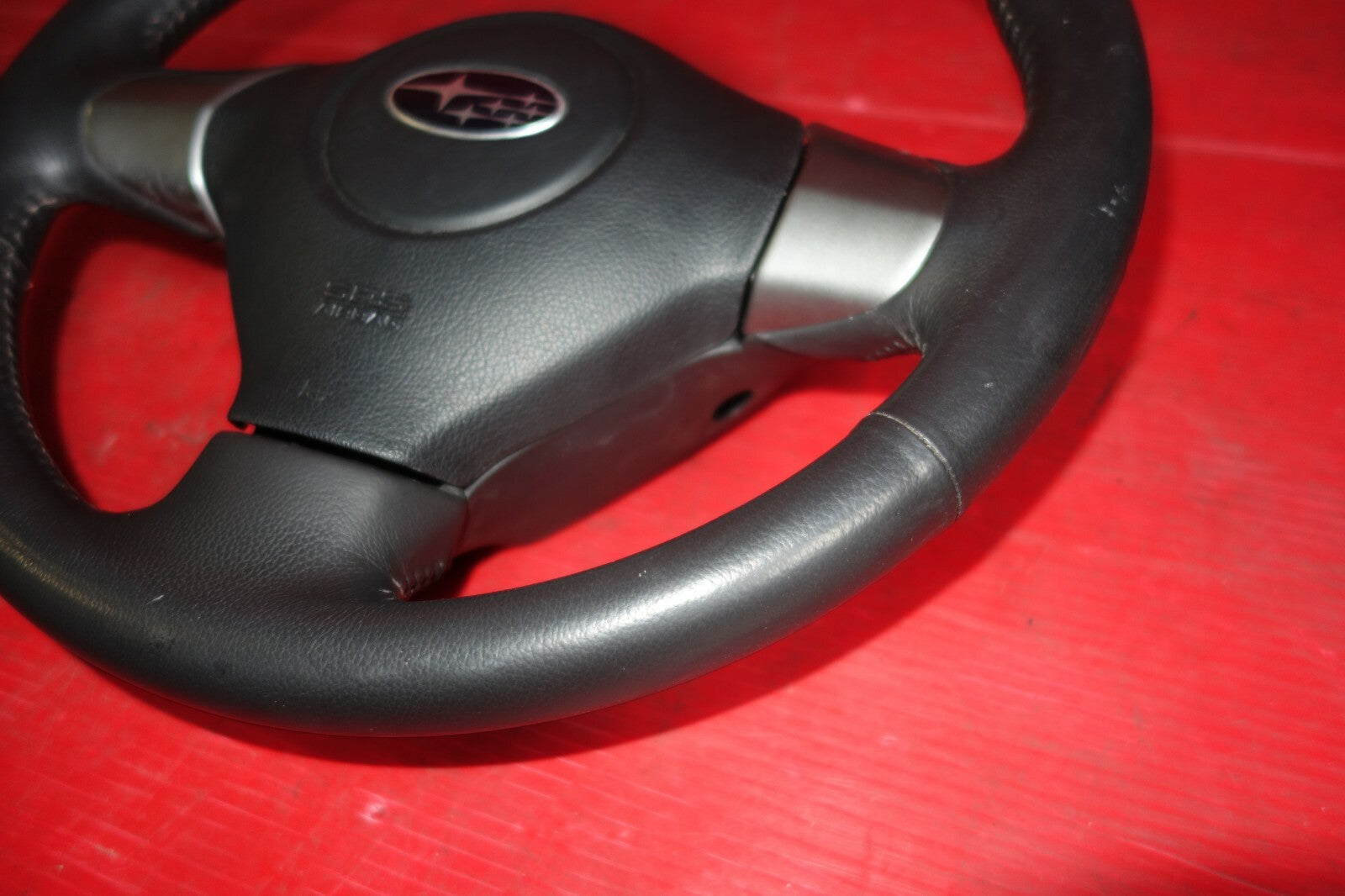 JDM Subaru Impreza Forester Legacy 3 Spoke Leather Steering Wheel & Hub #6265