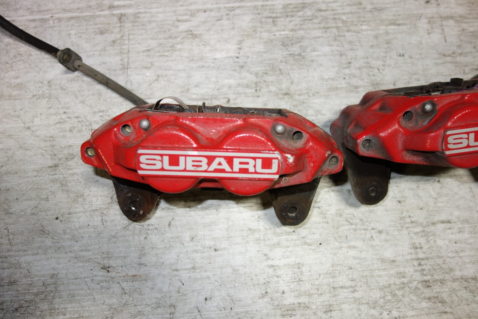 JDM Subaru Impreza Legacy Forester Front Brake Calipers Pair Upgrade 4 Piston #2