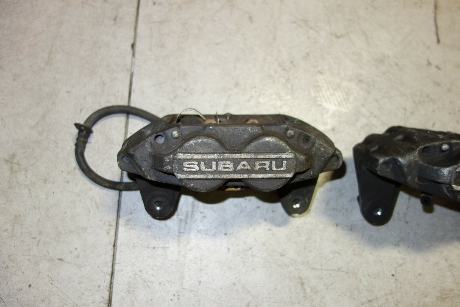 JDM Subaru Forester Legacy 4 Piston Front Brake Calipers Pair Upgrade 4 Pots