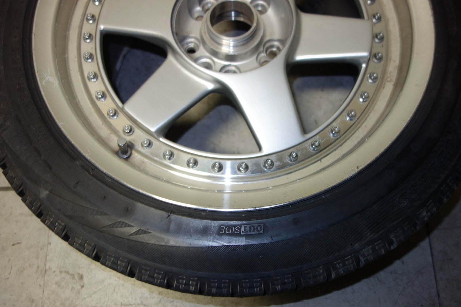 JDM Linea Sport Rim Single Tire 5x114.3 17x8 + 45 Offset Used Japan Mags