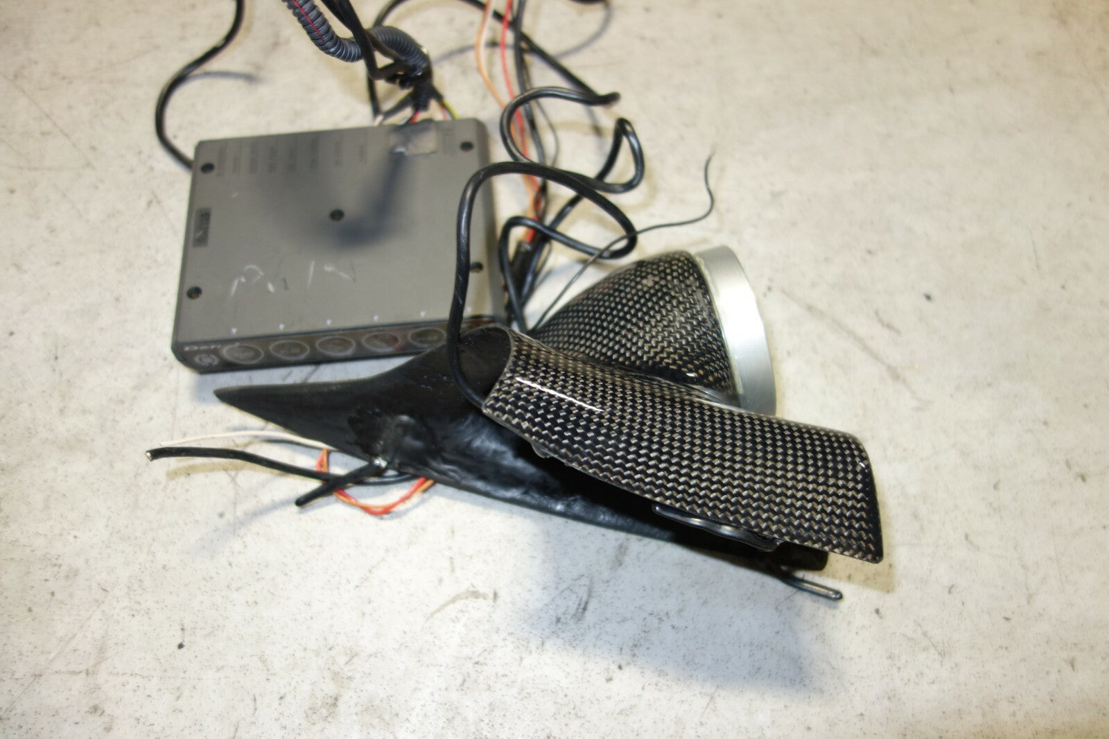 JDM Subaru Defi Turbo Boost Gauge + Controller Carbon Fiber Pod Trim