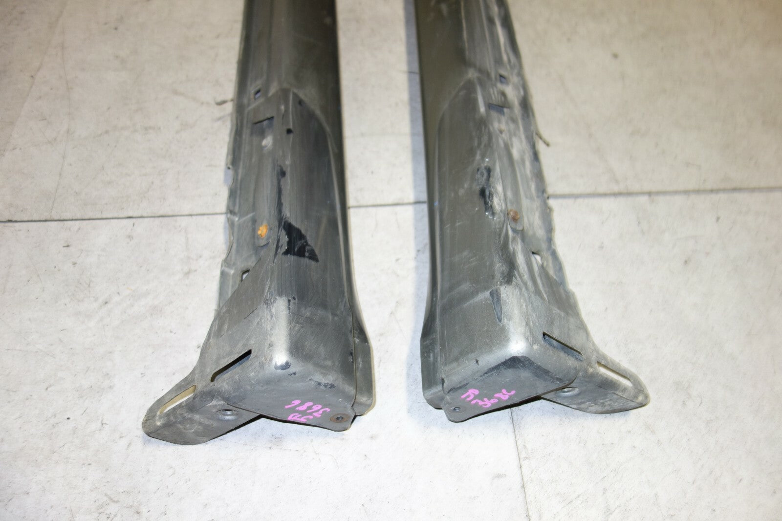JDM Subaru Legacy Side Skirt Panels With Aero Spat Strakes Set Grey 2005-2009