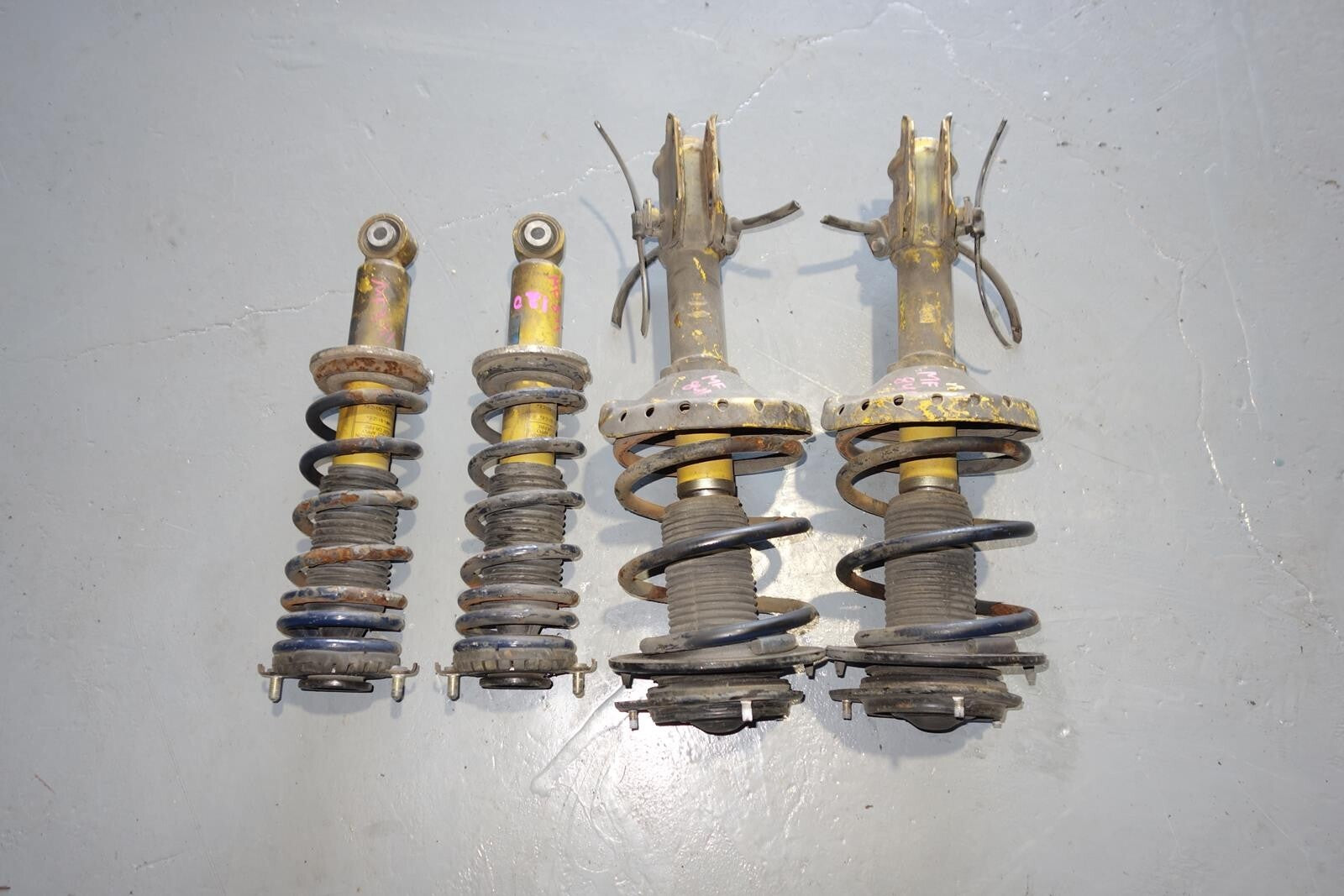JDM Subaru Legacy Bilstein Yellow Shocks Struts Springs 2005-2009 # MF -841