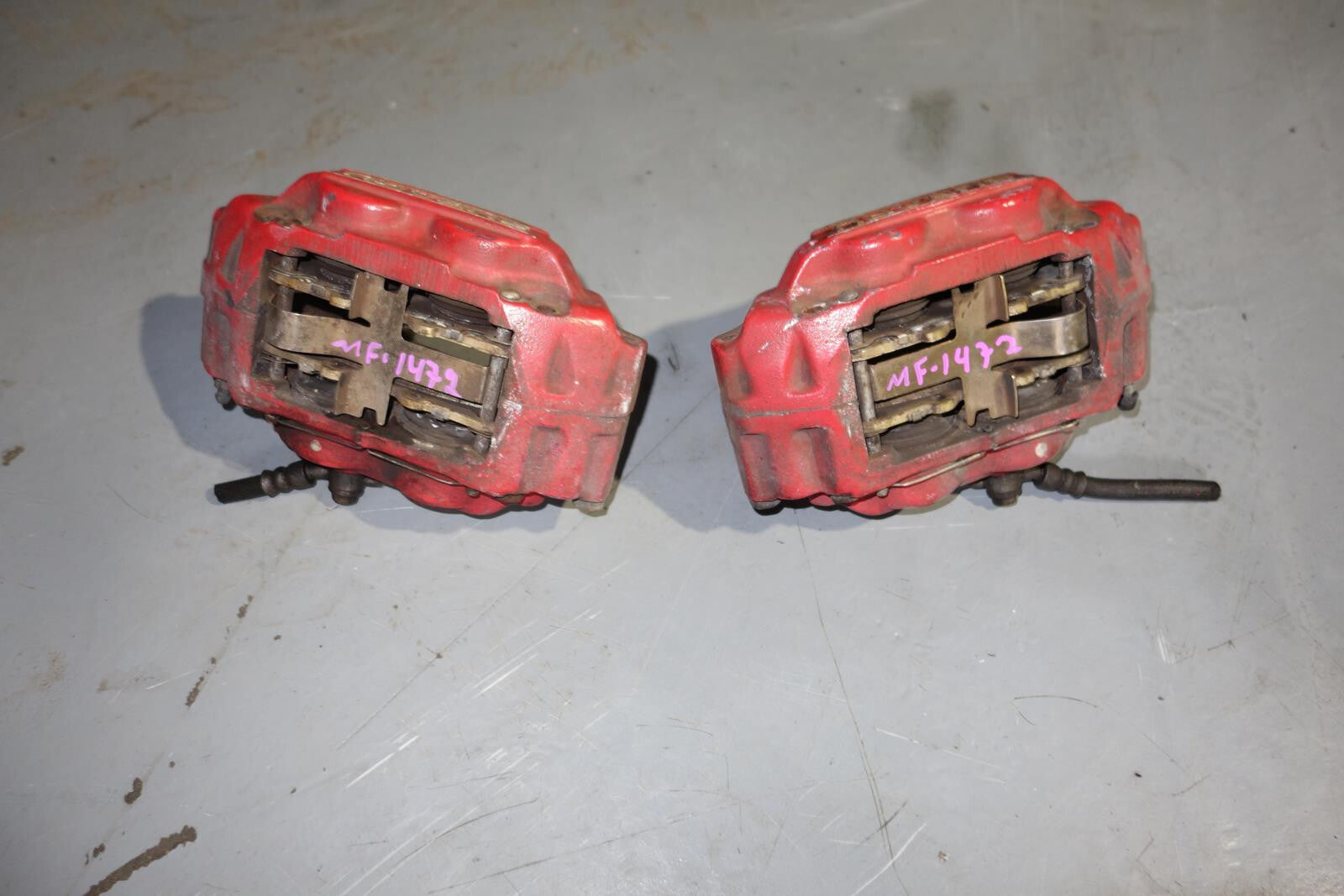 JDM Subaru Impreza WRX STi Legacy Forester Front 4 Pot Piston Brake Calipers RED