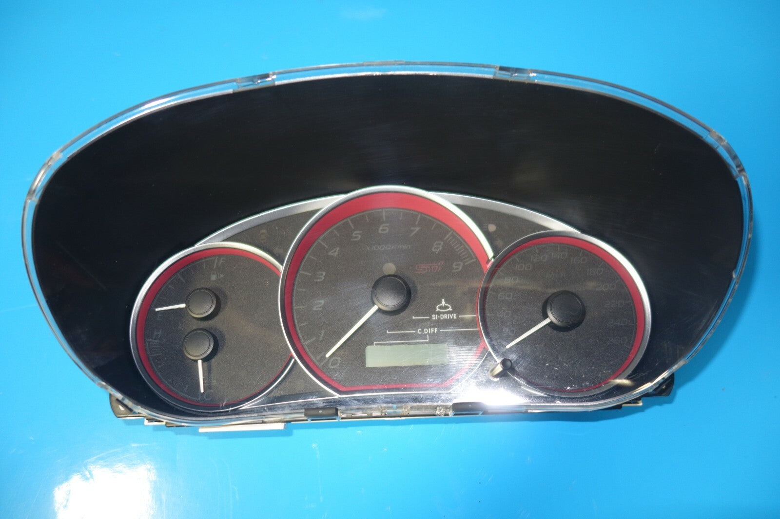 JDM Subaru WRX STi V10 Gauge Cluster Speedometer 260KM/H 2008-2014 GRB 9000RPM