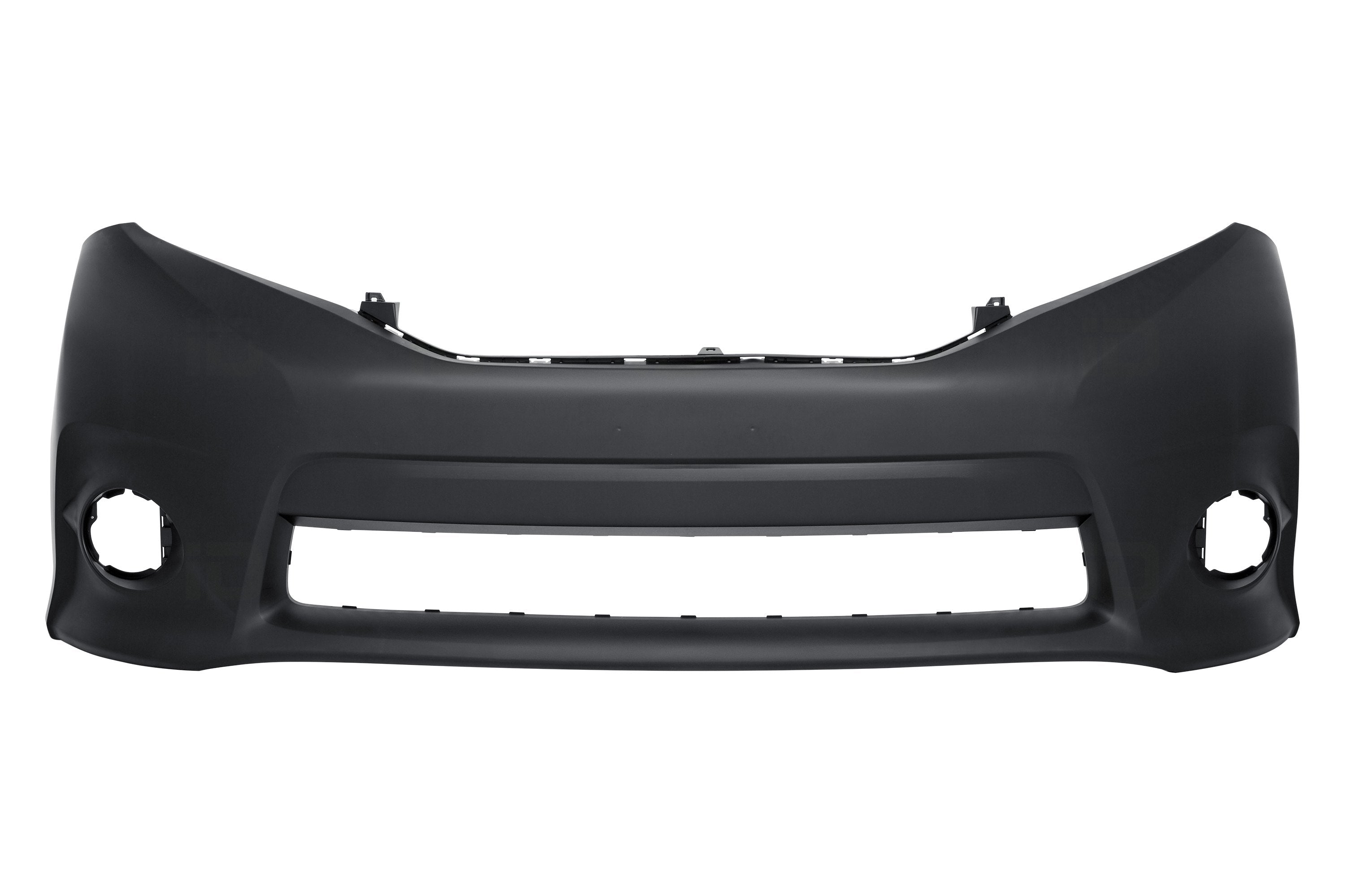 TOYOTA SIENNA 2011-2020 — FRONT BUMPER PRIMED; W/ROUND FOG HOLES; W/O SENSOR; FOR SE 2011-2017