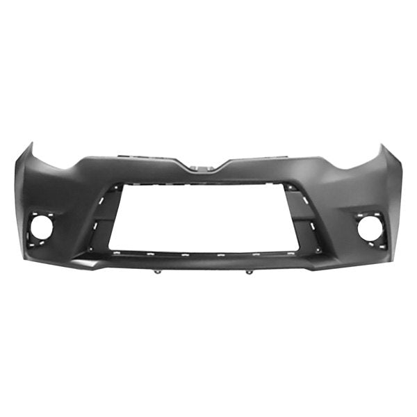 TOYOTA COROLLA 2014-2019 — FRONT BUMPER PRIMED ; W/O CHROME GRILLE-MOLDING ; CE /L /LE/ ECO; SEDAN 2014-2016 CAPA