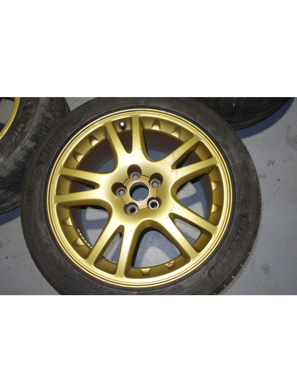 JDM Subaru Impreza WRX STI GDB Gold Enkei 5x100 Wheels Brembo