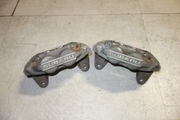 JDM Subaru Impreza WRX Front 4 pot 4 piston Brake Calipers Caliper Black Pair 2006-2007 #2